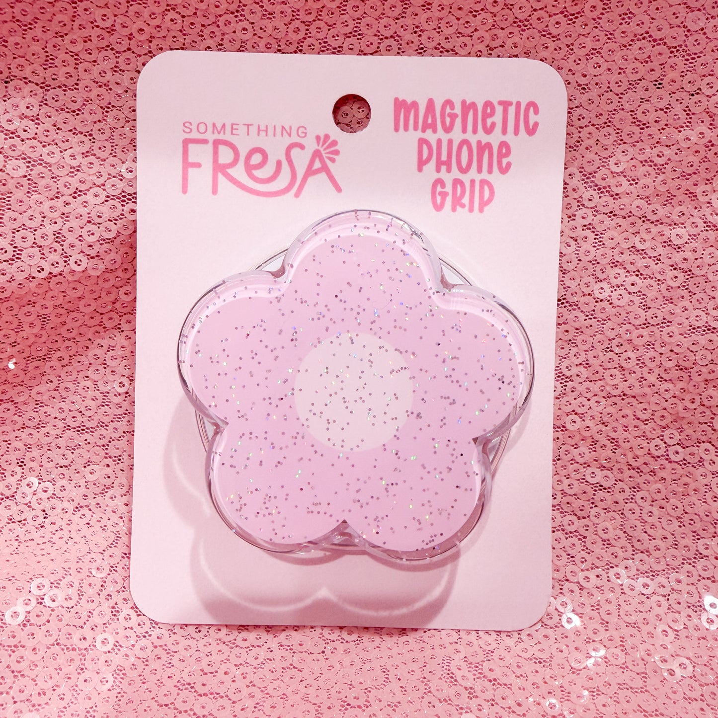 Purple Flower Magnetic Phone Grip