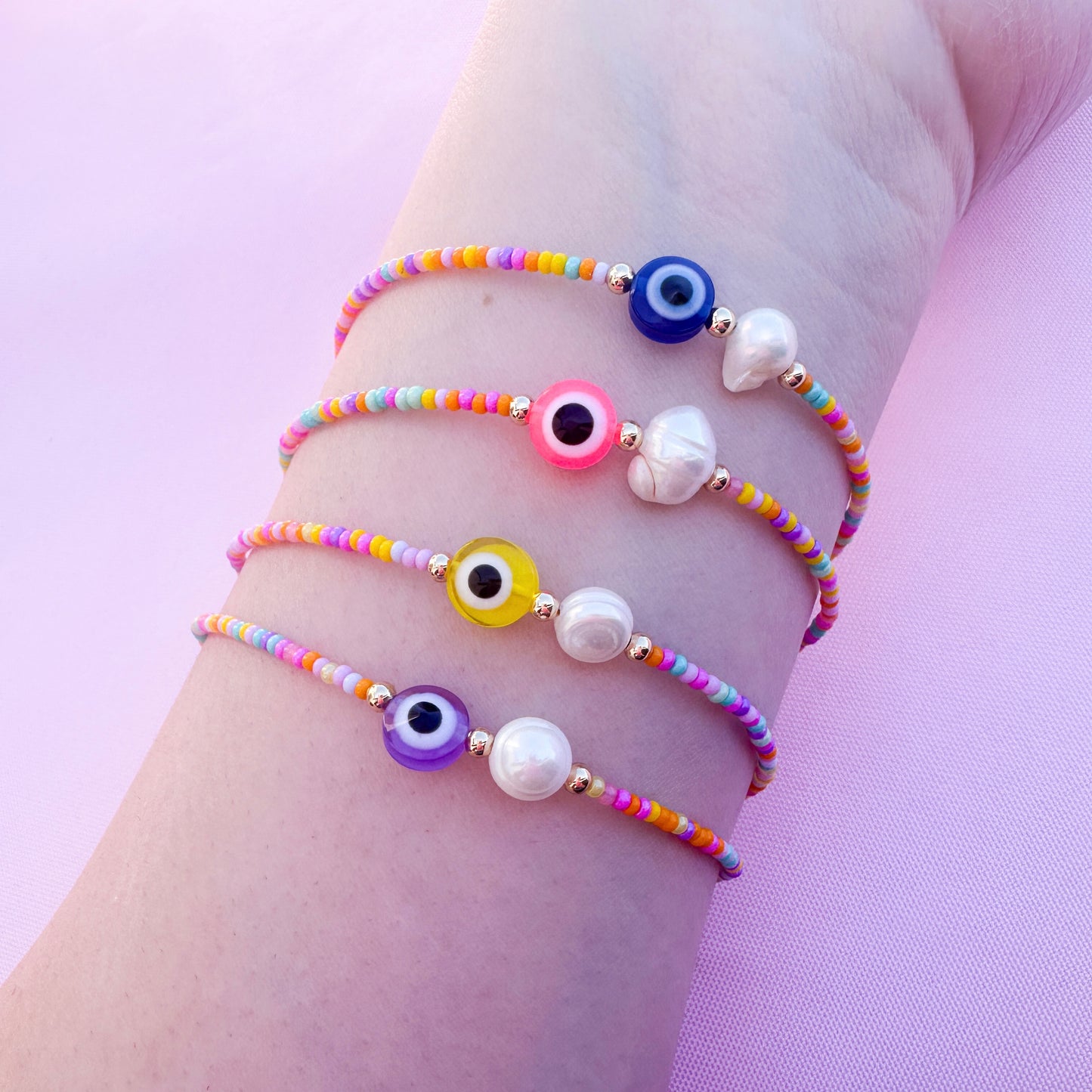 Single Colorful Evil Eye Bracelet