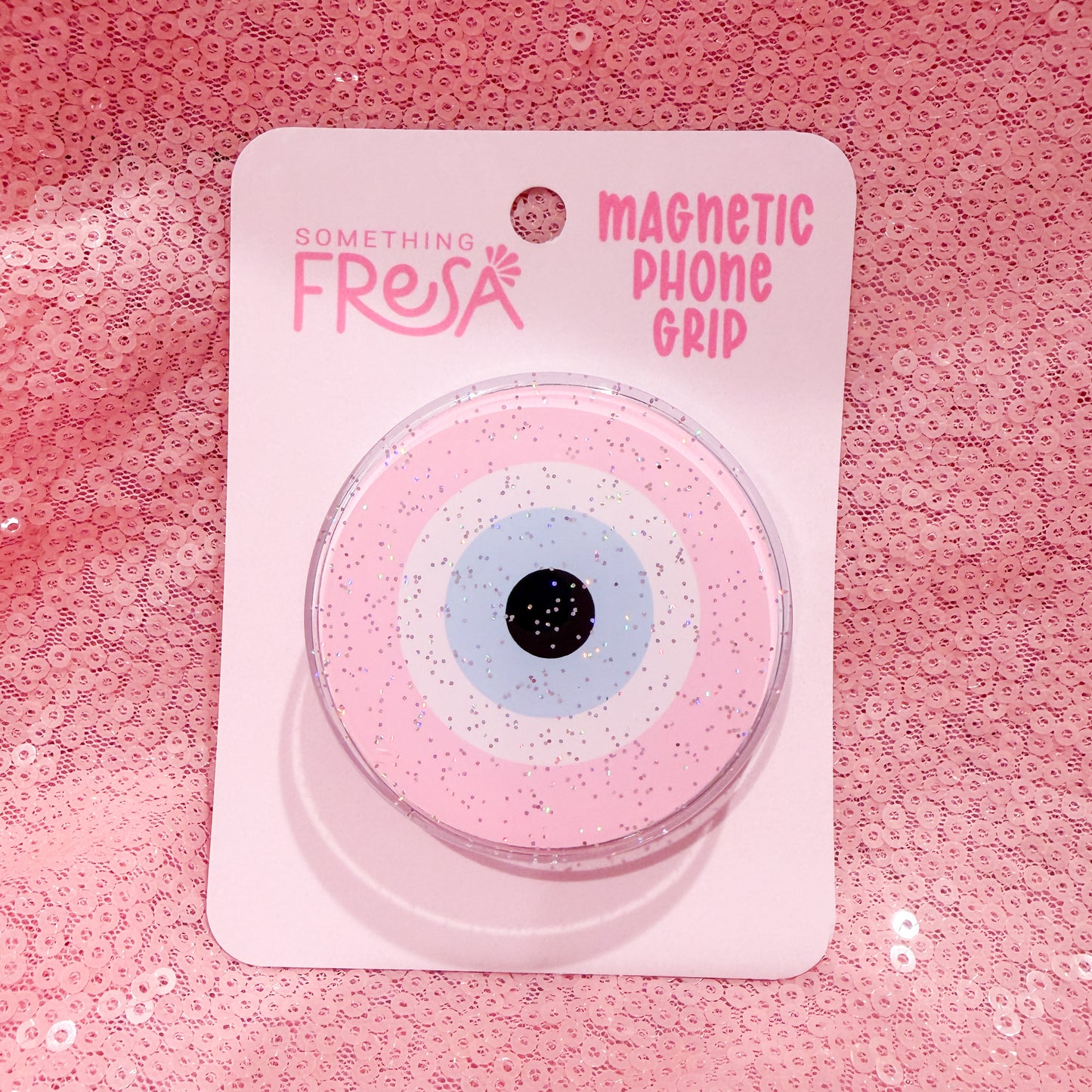 Pink Eye Magnetic Phone Grip