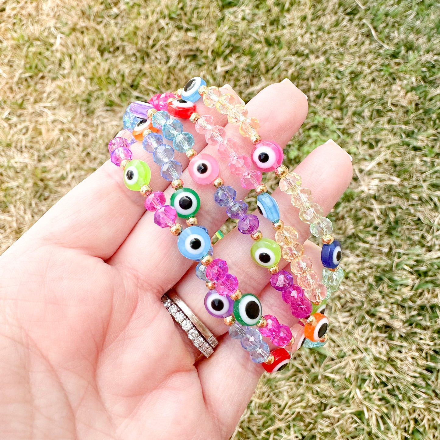 Colorful Evil Eye Bracelet (Colors may vary)
