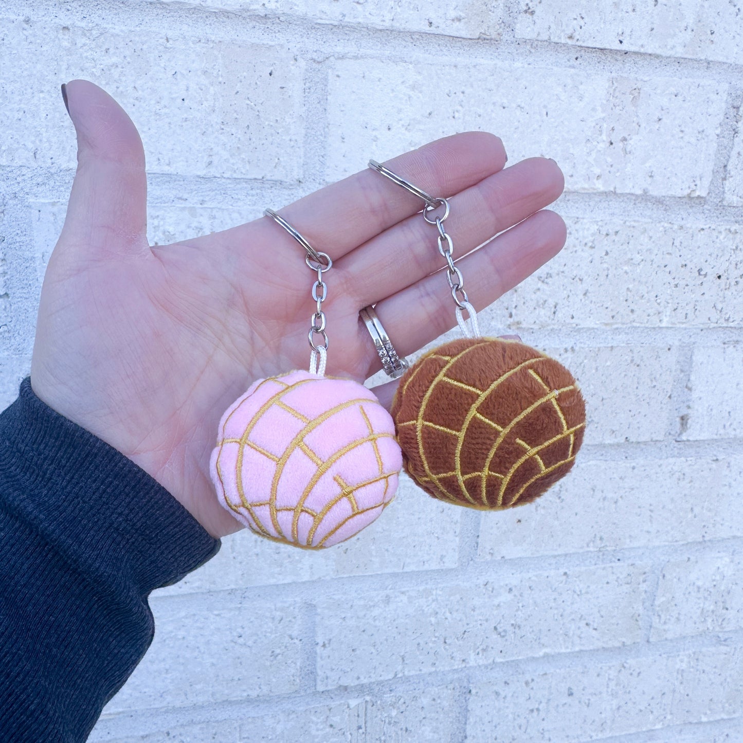 Brown Concha Keychain