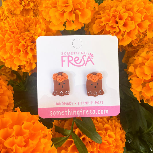Cempasuchil Ghosts Studs