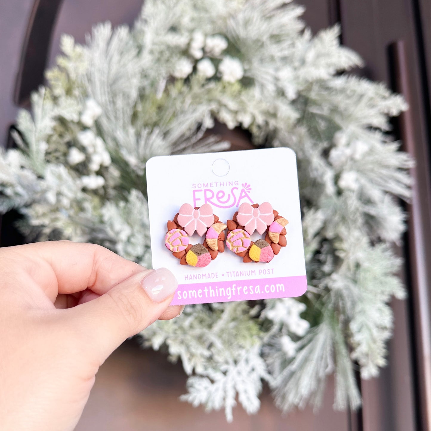 Pan Dulce Wreath Studs