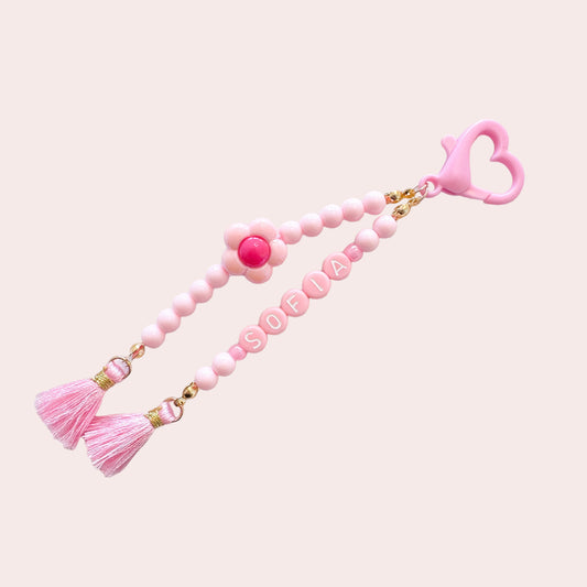 Pink Flower Key Chain