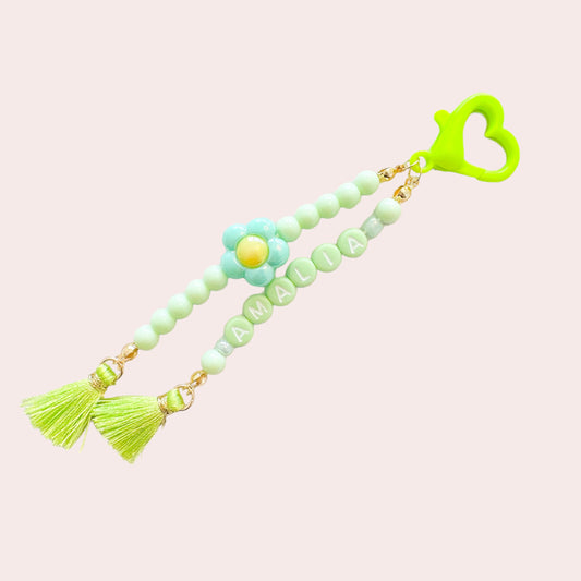 Green Flower Key Chain