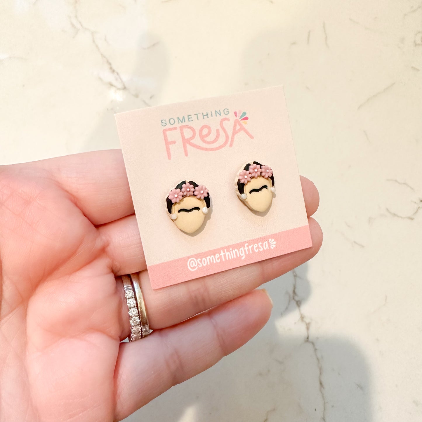 Frida Studs | Pink Flowers