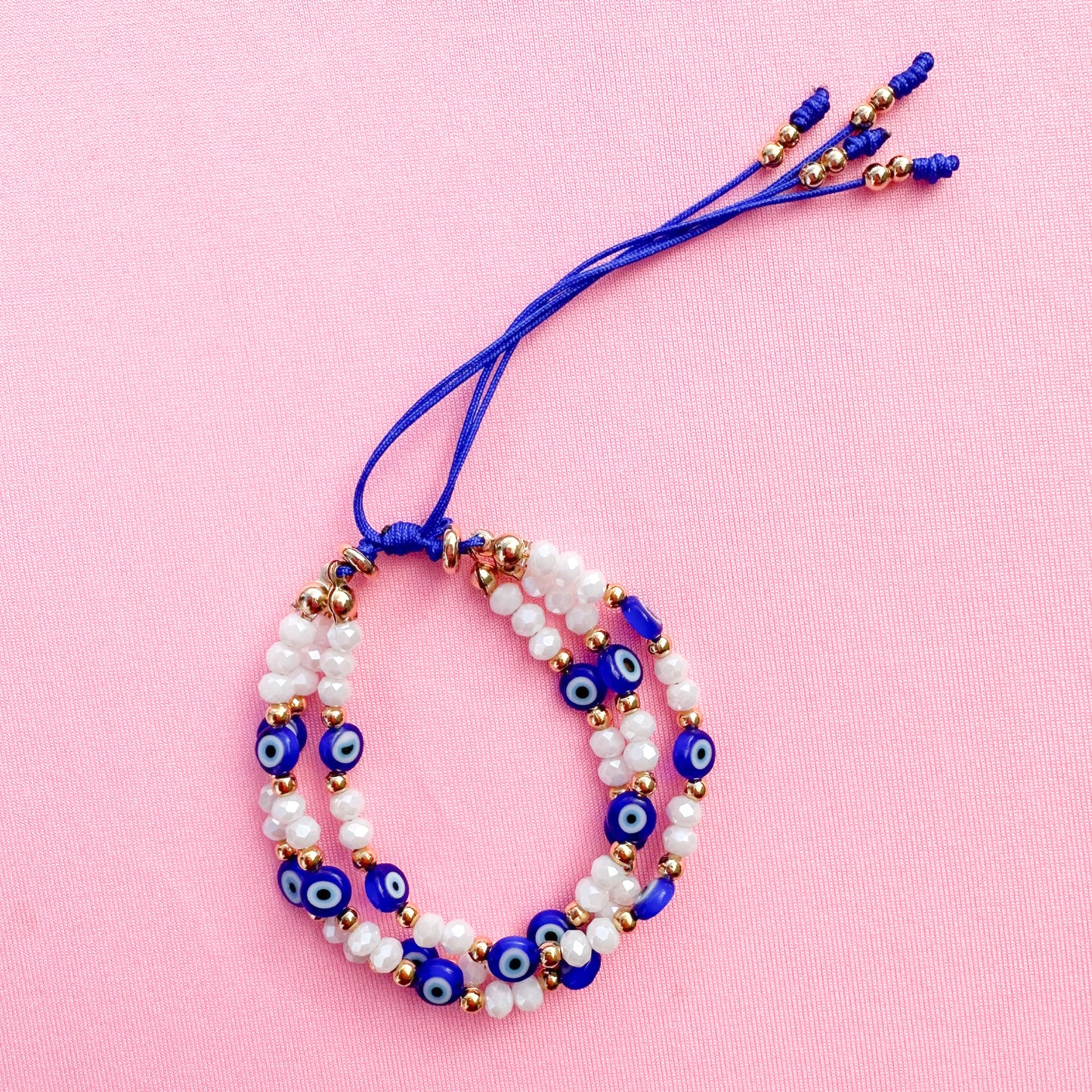 Blue Evil Eye Bracelet Set