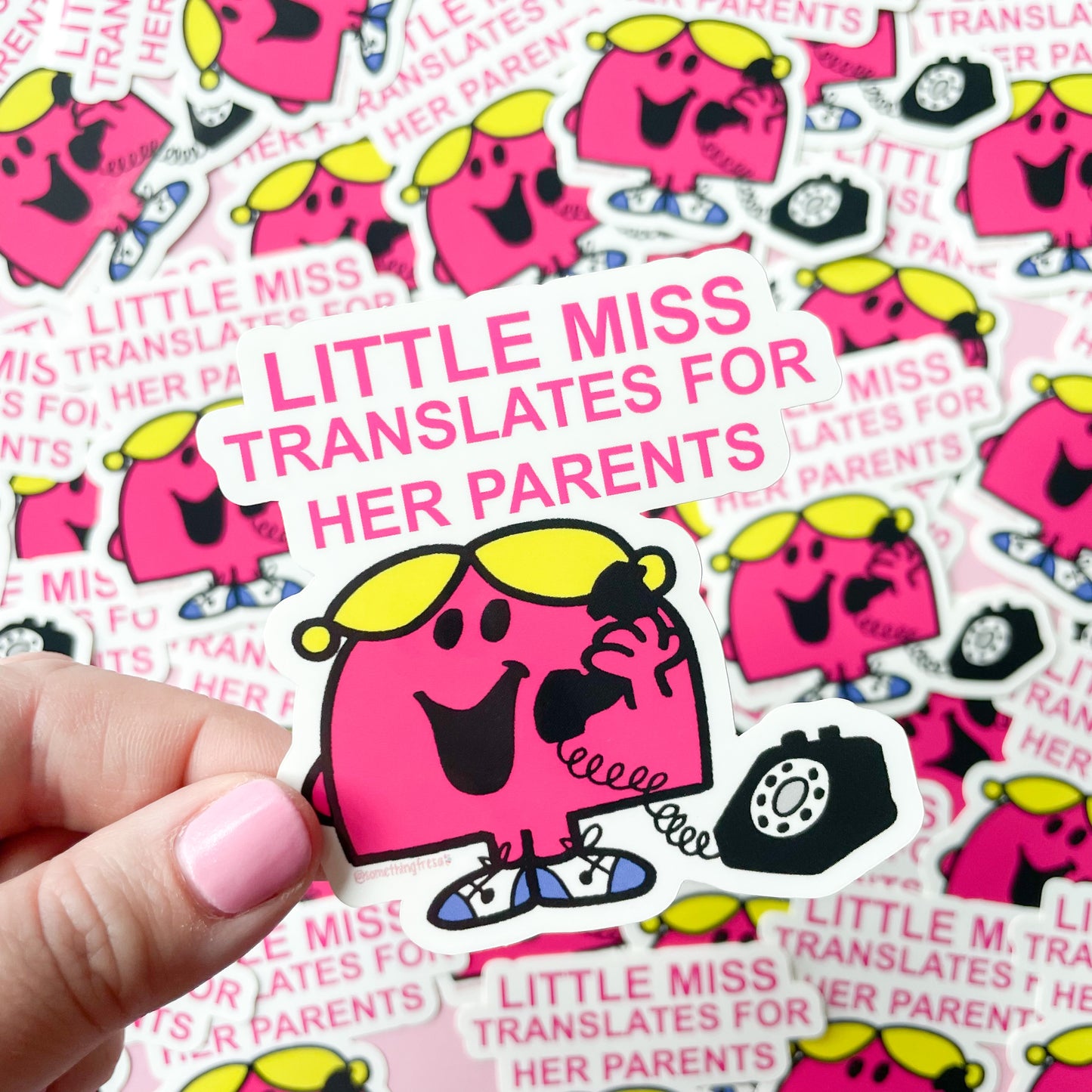 Little Miss Translates for her Parents Sticker