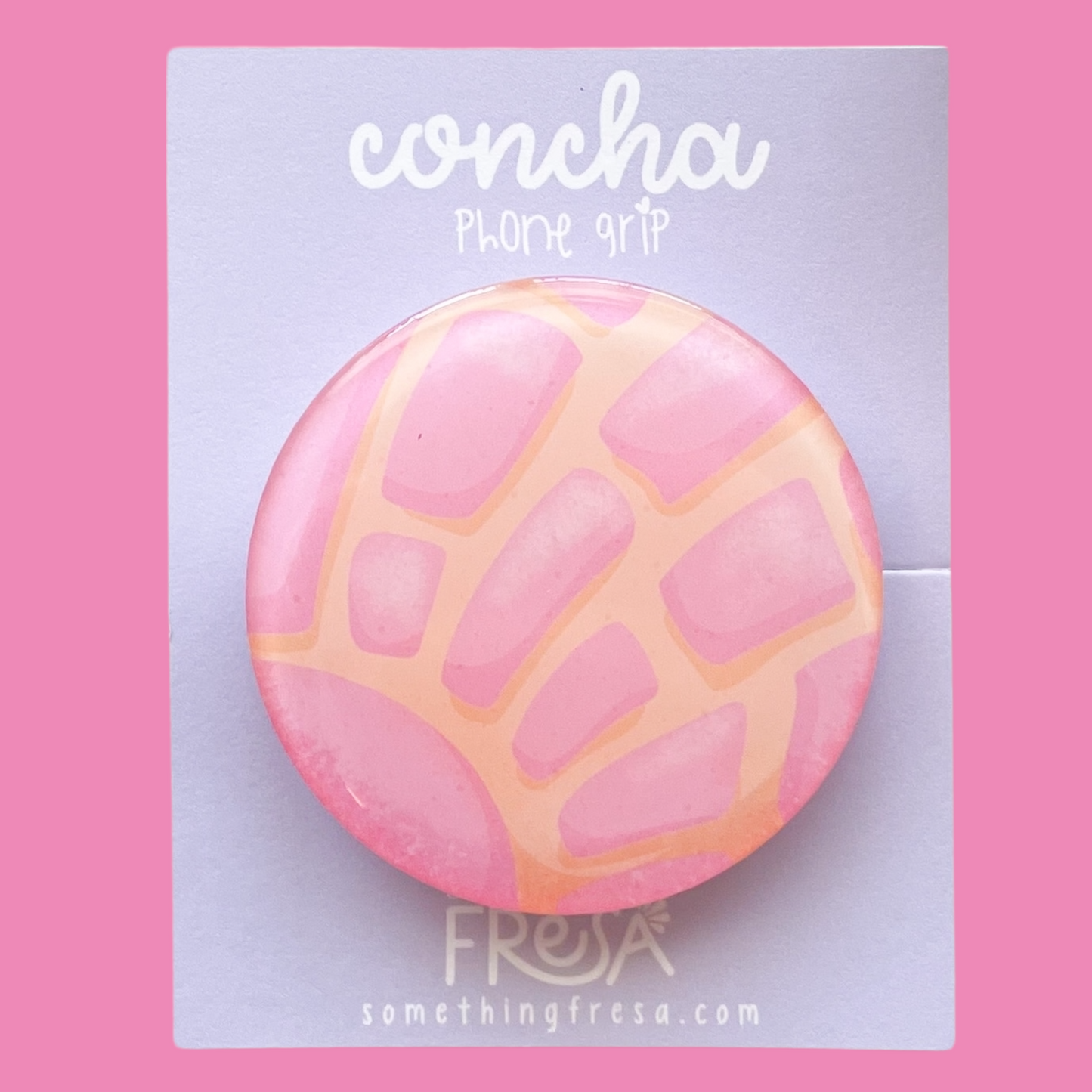 Pink Concha Phone Grip