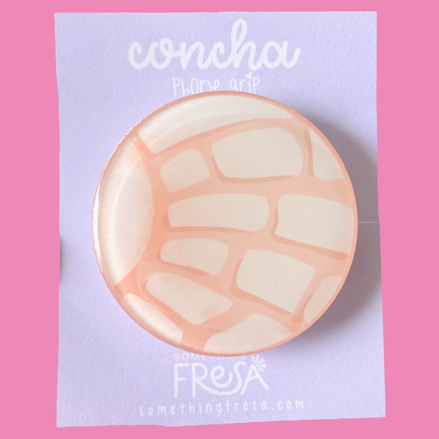 White Concha Phone Grip