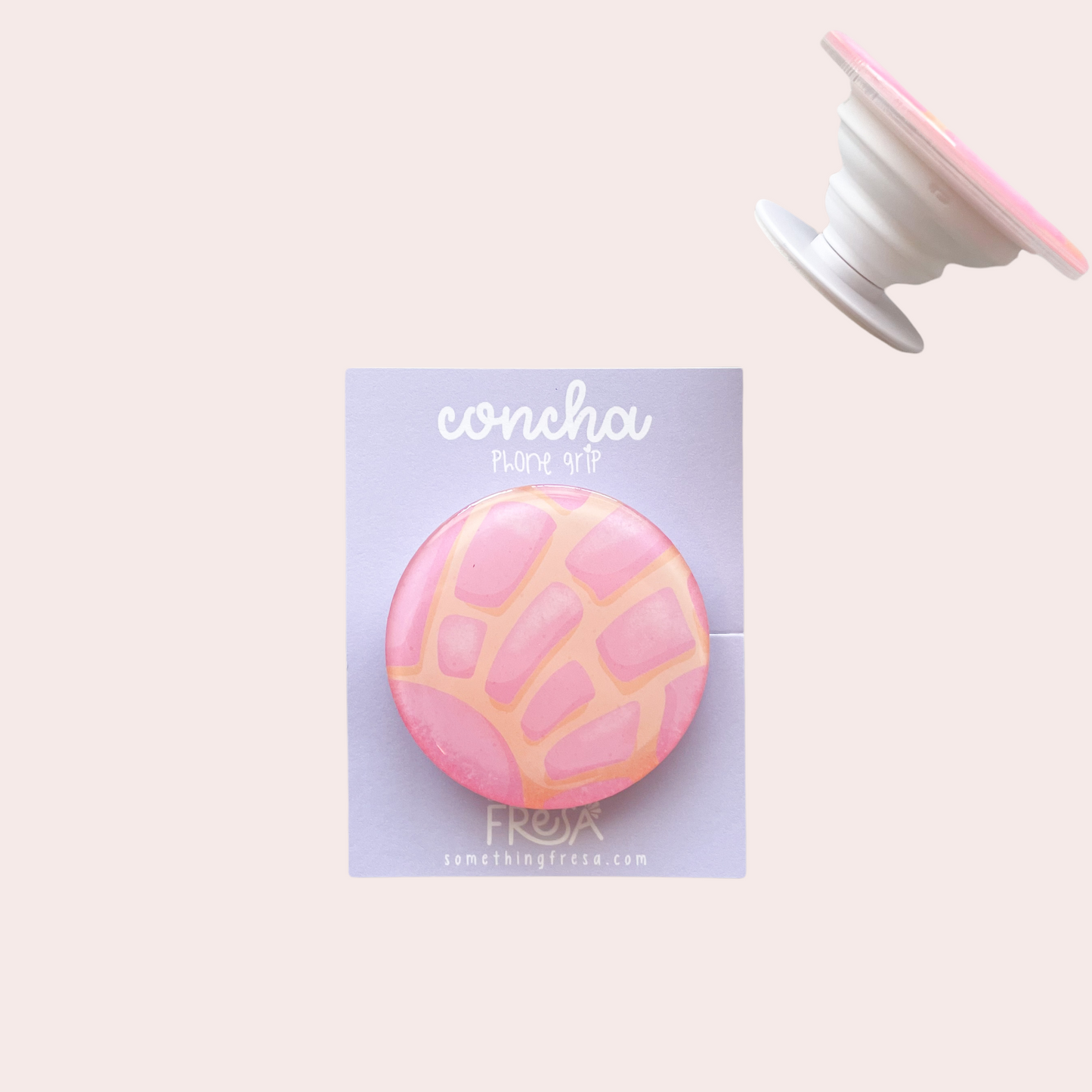 Pink Concha Phone Grip