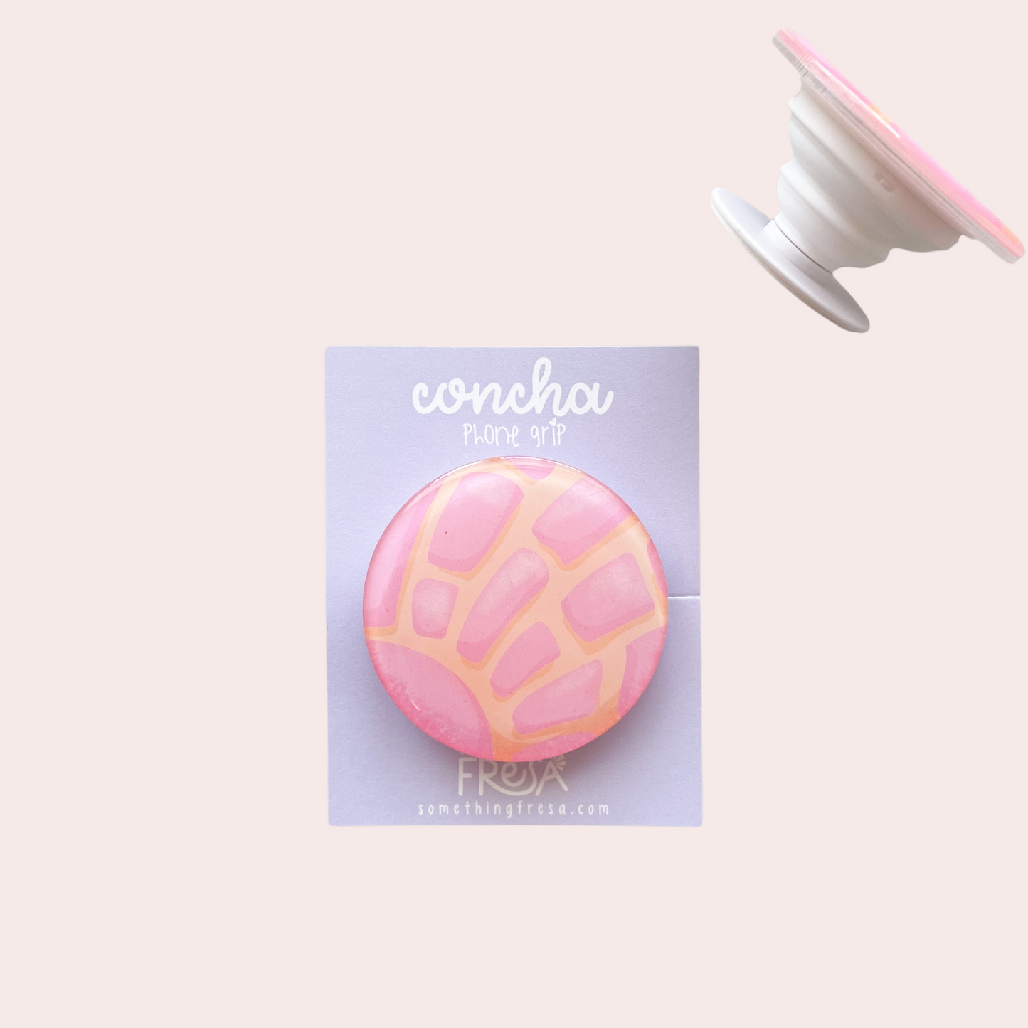 White Concha Phone Grip